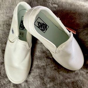 NEW White Van Slip on Sneakers